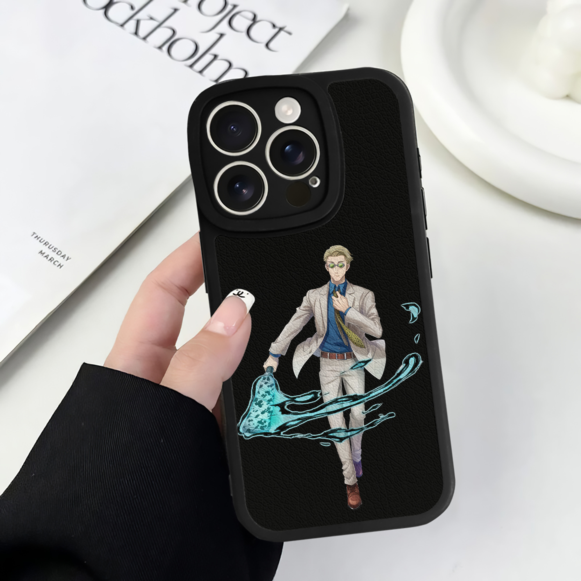 （画像用） 呪術廻戦 Jujutsu Kaisen 【iPhone 16シリーズ対応】シリコンスマホケース（レザー調） 材質：シリコン